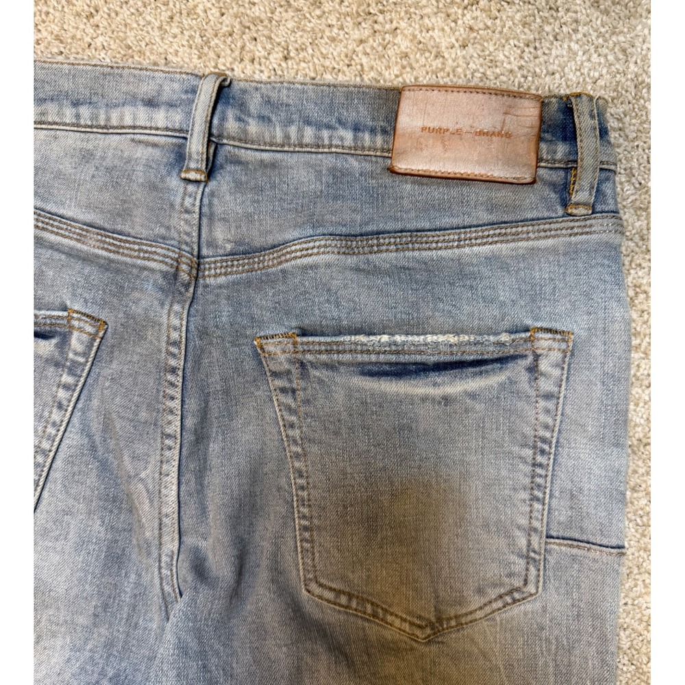 Purple Brand Iridescent Pearl Skinny Jeans Indigo Size 31 - Picture 4 of 7